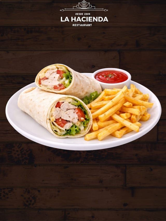 Caesar Shrimp Wrap.